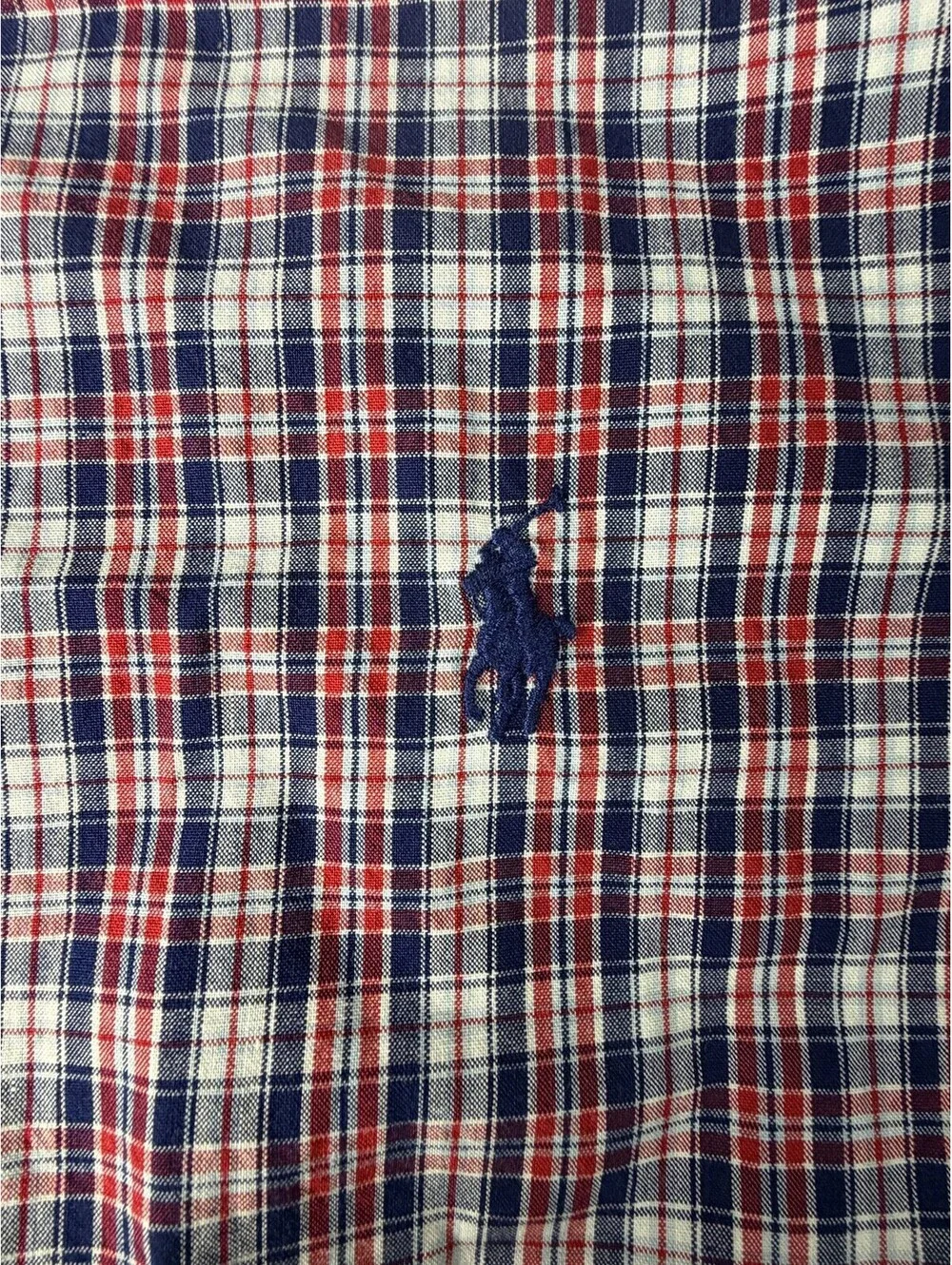 Ralph Lauren Boys L 16/18 Plaid Button-Up Shirt Long Sleeve Cotton Pony